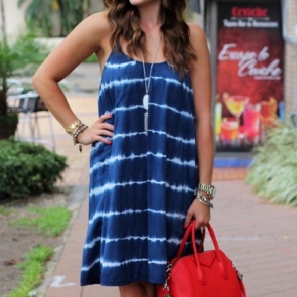 MADEWELL Backyard Indigo Shibori Tie Dye Dress - Picture 3 of 9